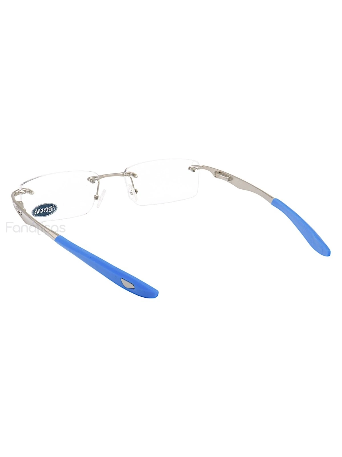 Armação de Óculos Retangular Balgriff Wingfold Prata Azul Masculina