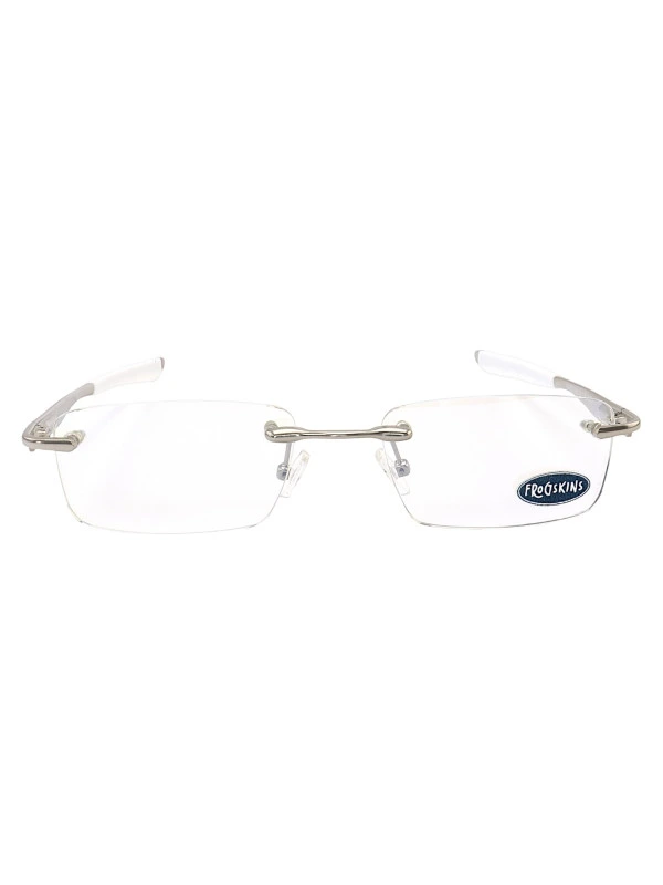 Armação de Óculos Retangular Balgriff Wingfold Prata Branco Masculina