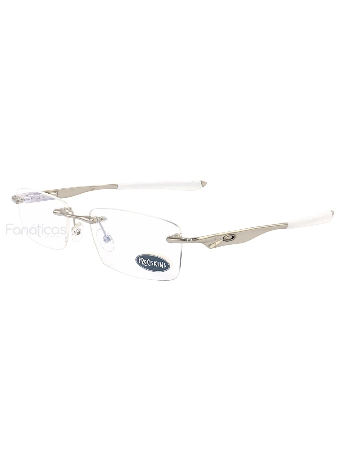 Armação de Óculos Retangular Balgriff Wingfold Prata Branco Masculina