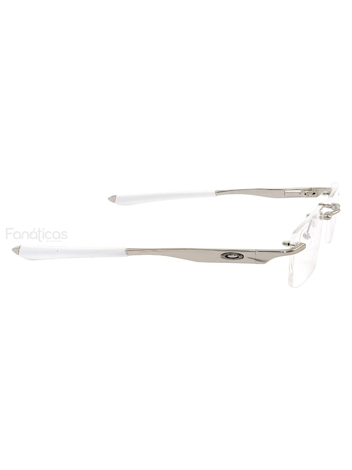Armação de Óculos Retangular Balgriff Wingfold Prata Branco Masculina