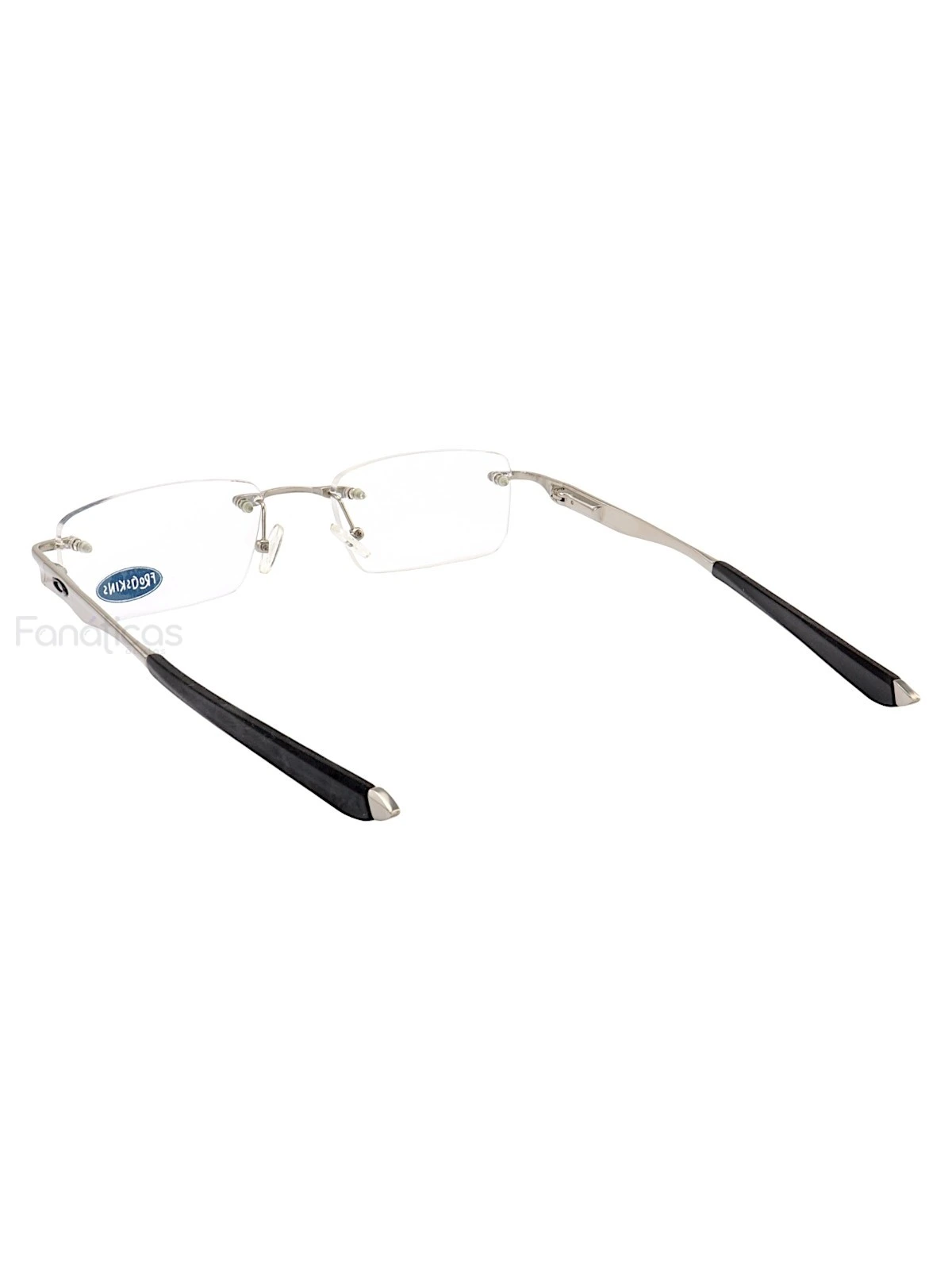 Armação de Óculos Retangular Balgriff Wingfold Prata e Preto Masculina