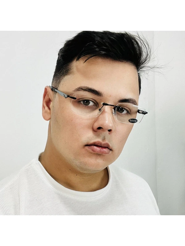Armação de Óculos Retangular Balgriff Wingfold Preta Masculina