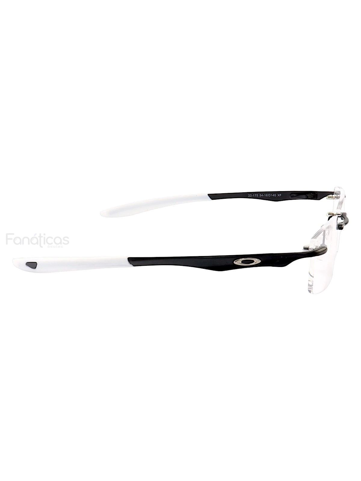 Armação de Óculos Retangular Balgriff Wingfold Preto Branco Masculina