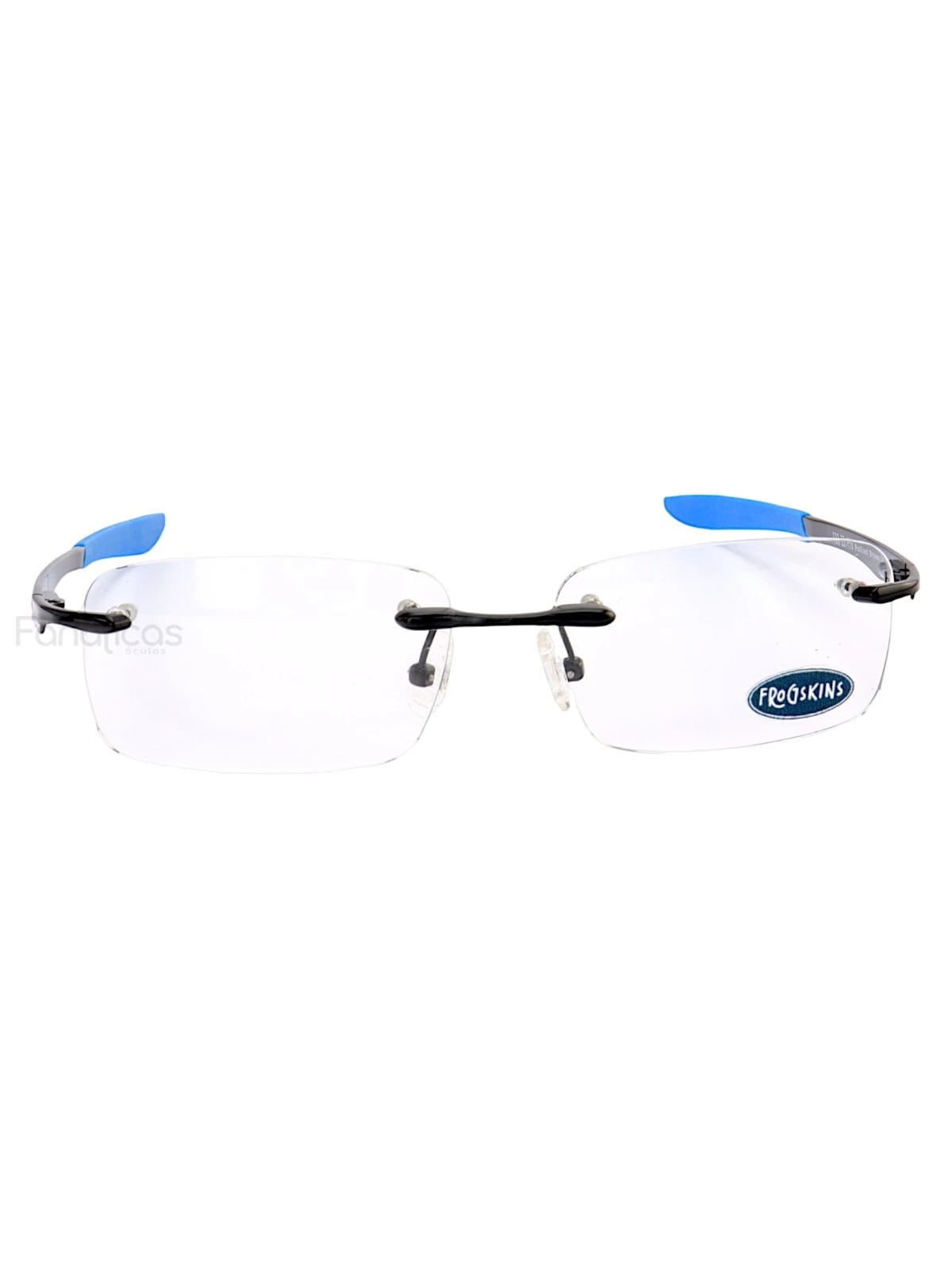 Armação de Óculos Retangular Balgriff Wingfold Preto e Azul Masculina