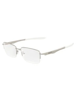 Armação de Óculos Retangular Brushed OX5040 Prata e Branco