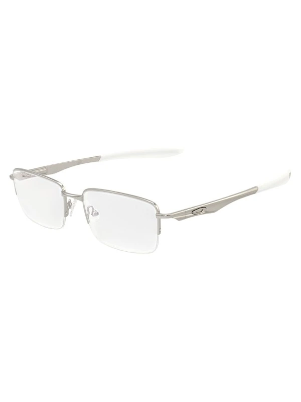 Armação de Óculos Retangular Brushed OX5040 Prata e Branco