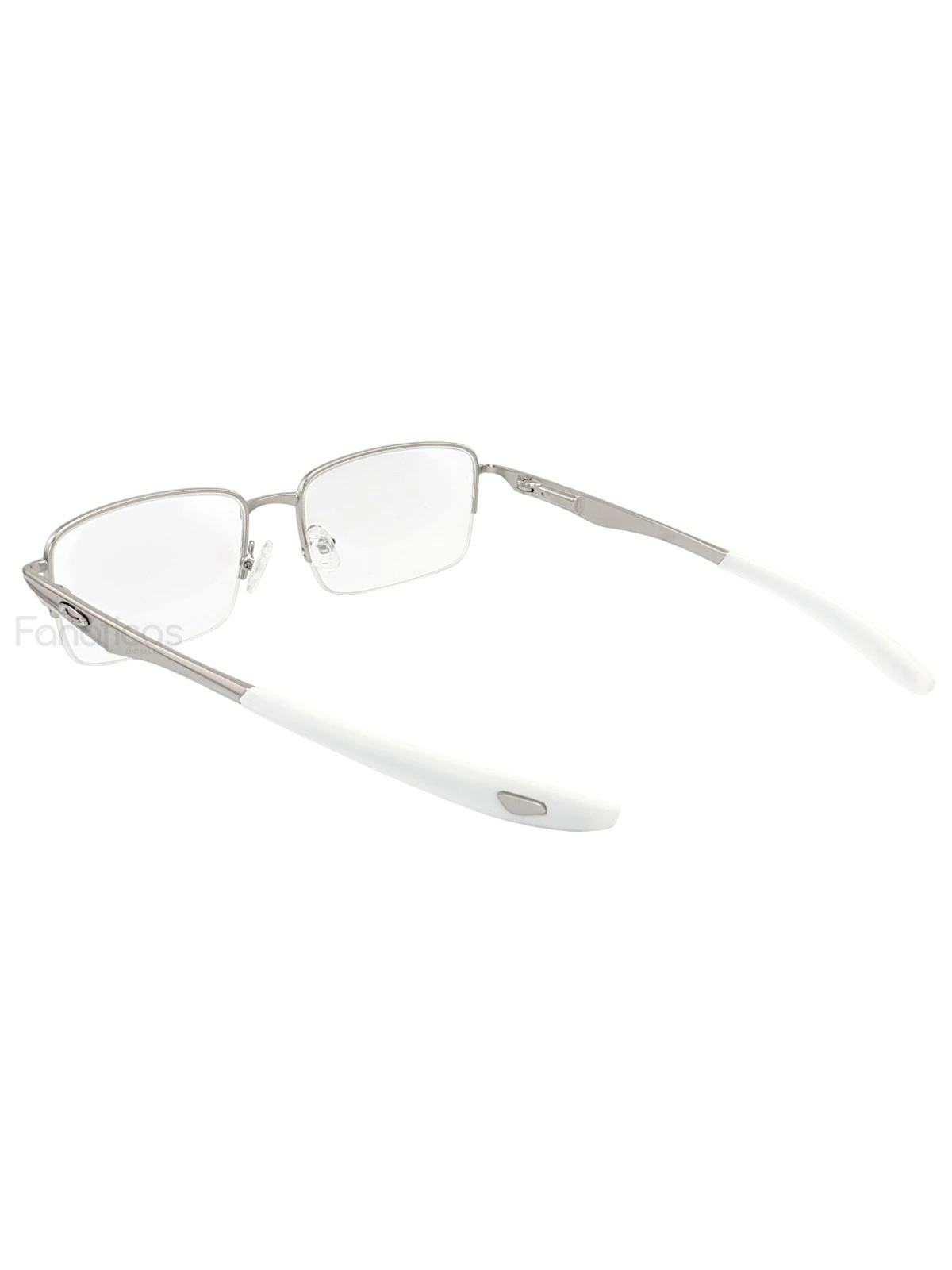 Armação de Óculos Retangular Brushed OX5040 Prata e Branco