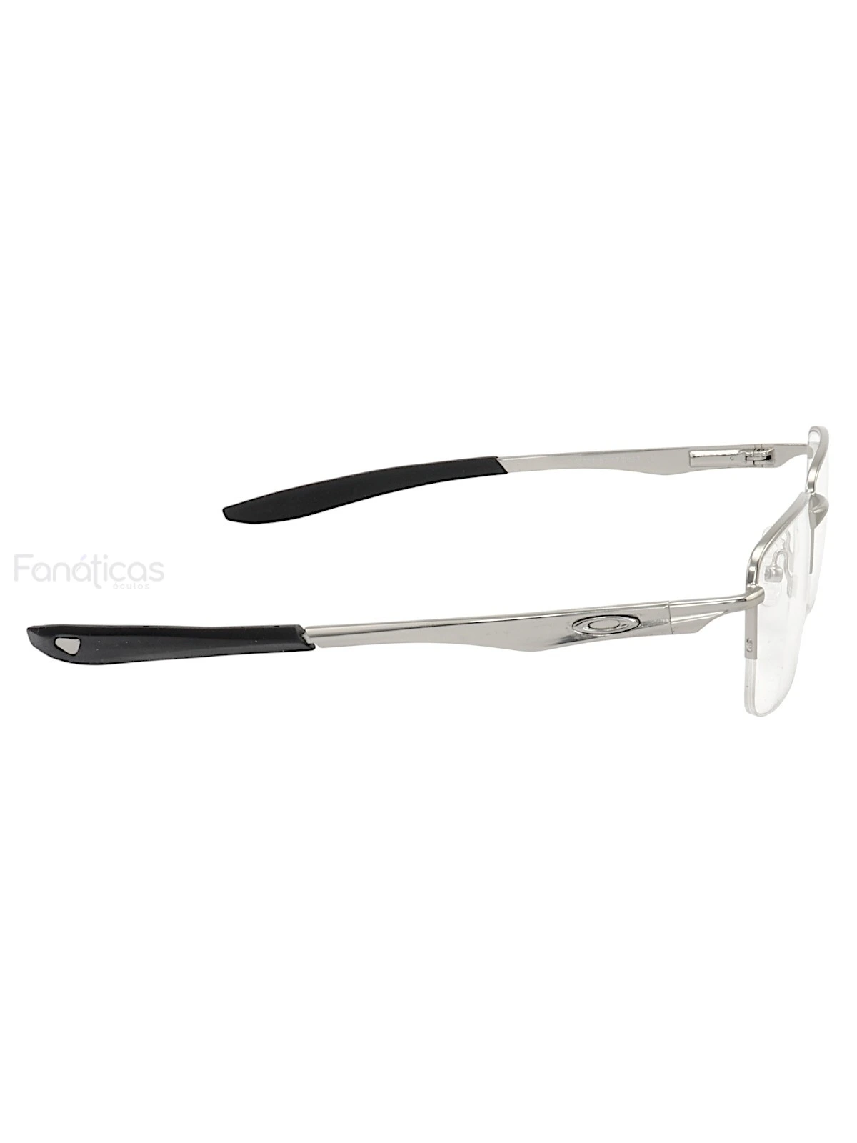 Armação de Óculos Retangular Brushed OX5040 Prata e Preto
