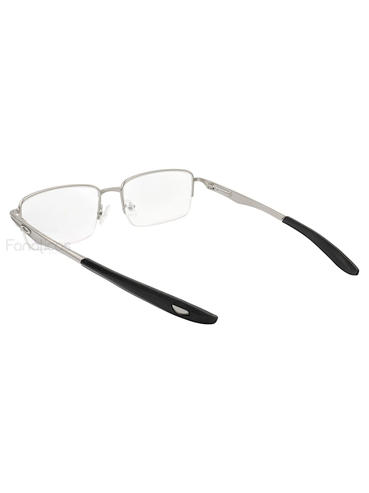 Armação de Óculos Retangular Brushed OX5040 Prata e Preto