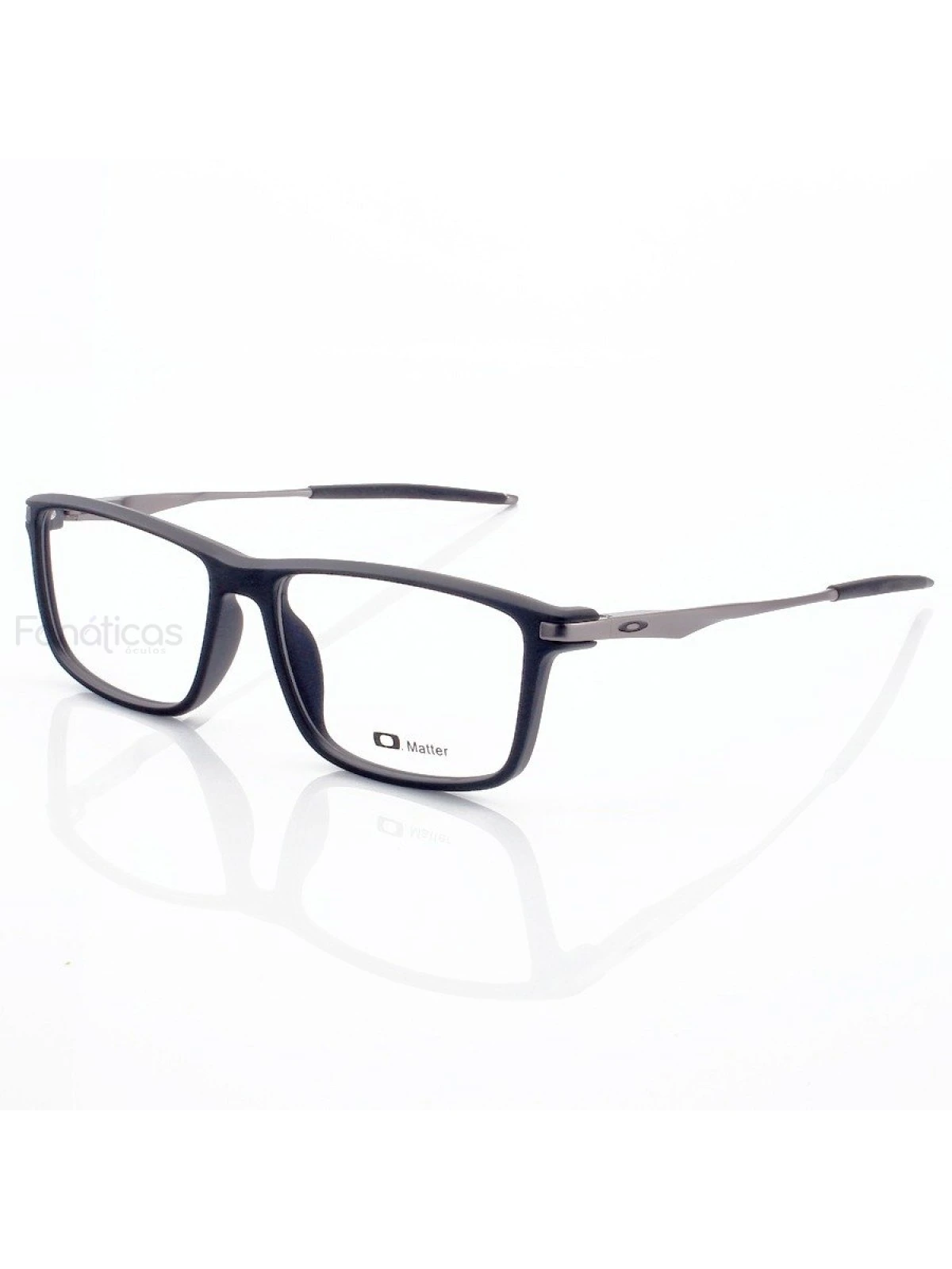 Armacao de Óculos Retangular Cobalt OX3218 Preta e Grafite