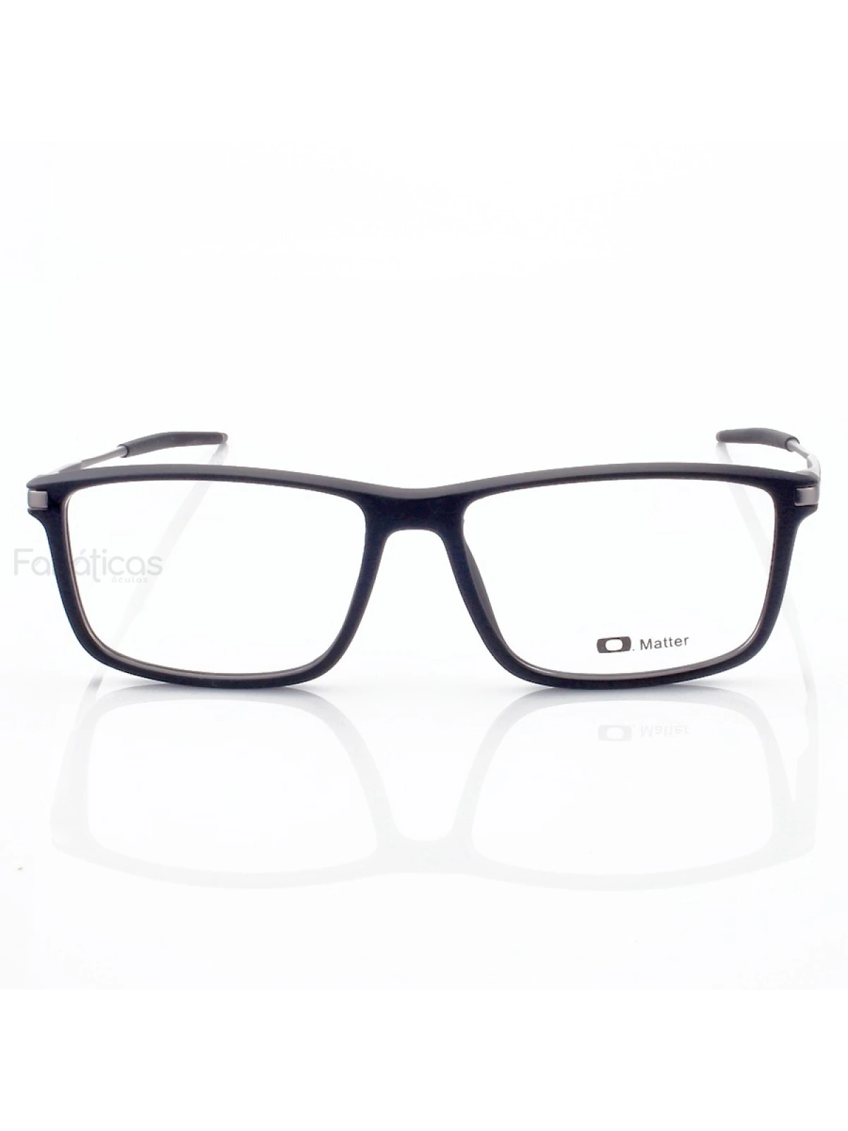 Armacao de Óculos Retangular Cobalt OX3218 Preta e Grafite