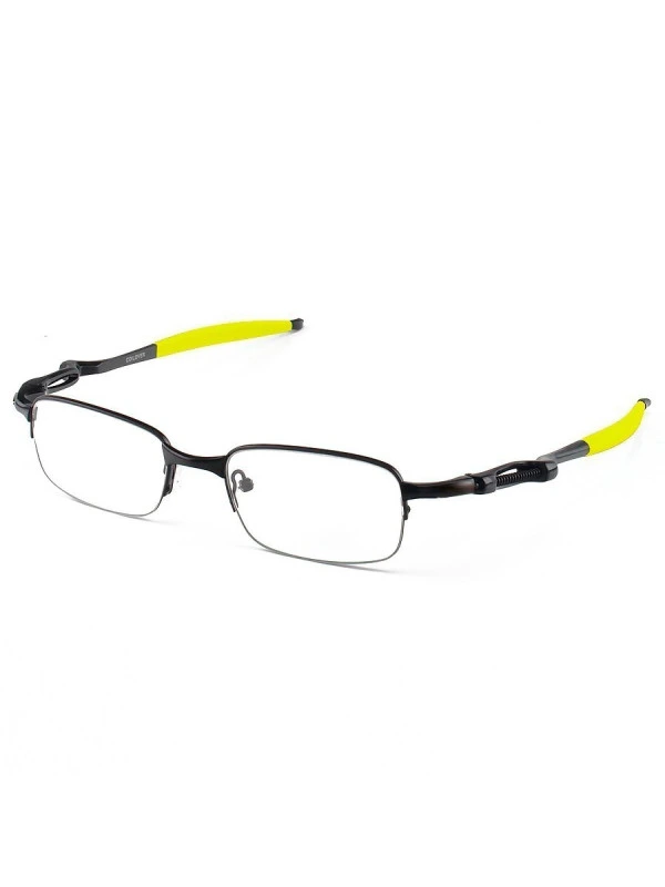 Armação de Óculos Retangular Coilover Molinha OX5043 Preto e Amarelo