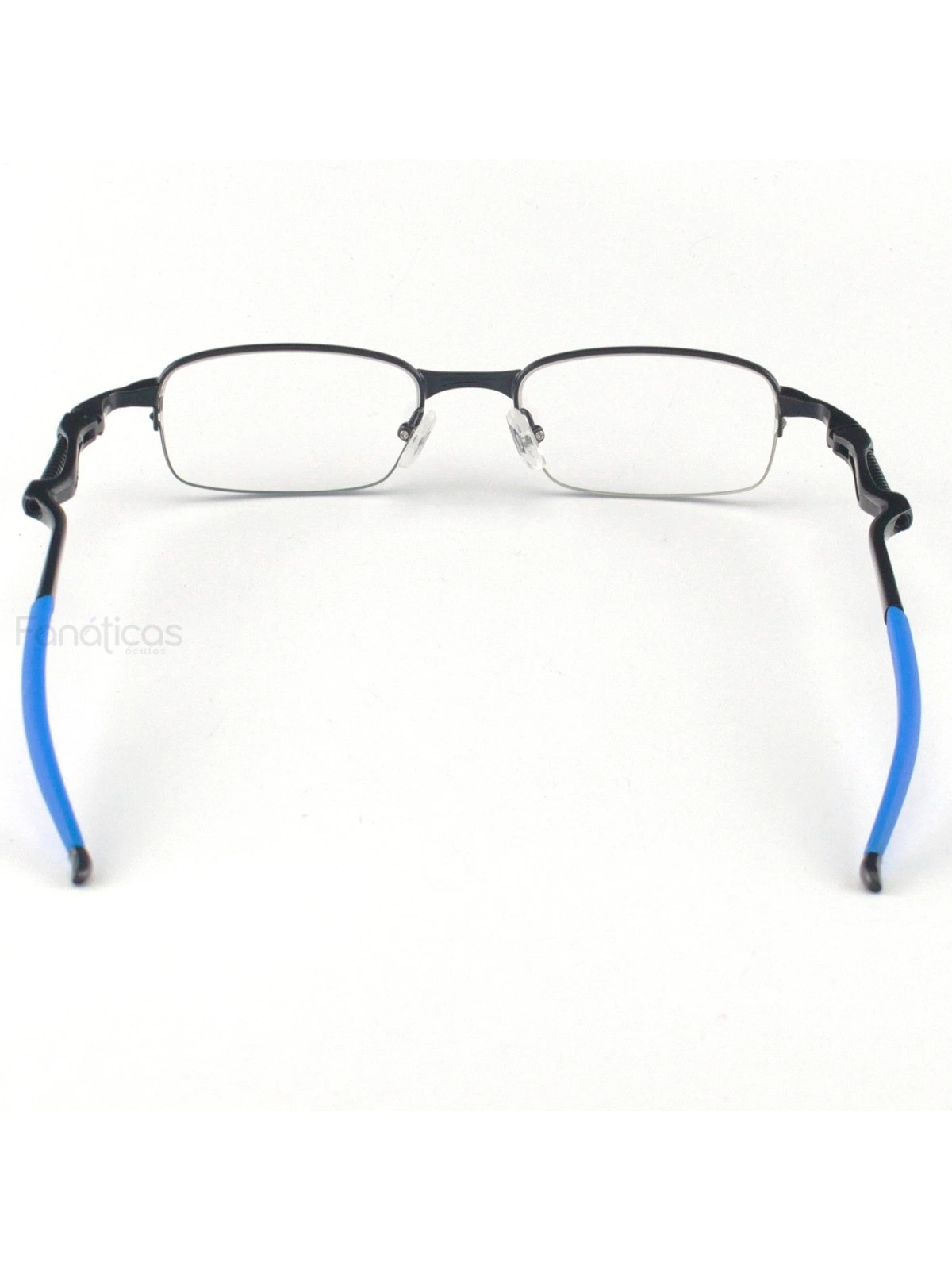 Armação de Óculos Retangular Coilover Molinha OX5043 Preto e Azul