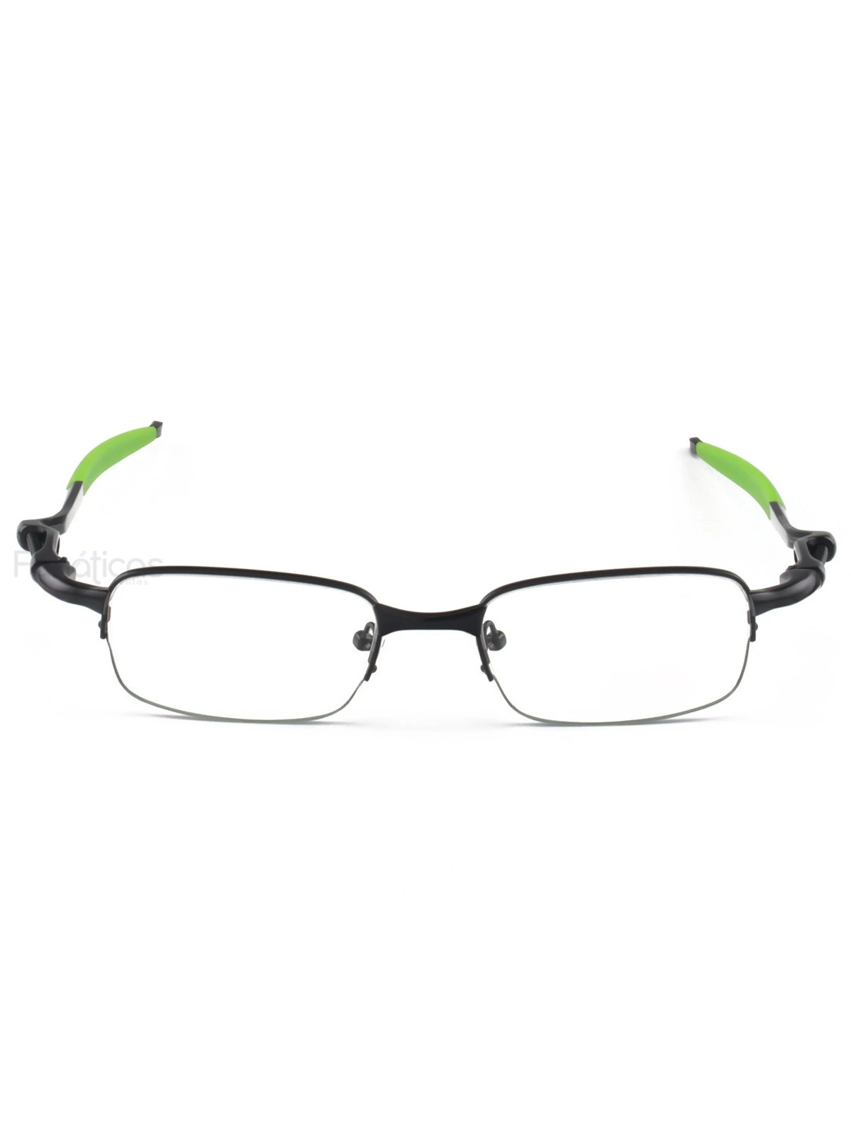 Armação de Óculos Retangular Coilover Molinha OX5043 Preto e Verde