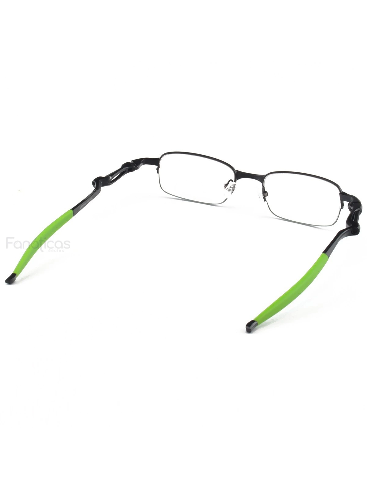 Armação de Óculos Retangular Coilover Molinha OX5043 Preto e Verde