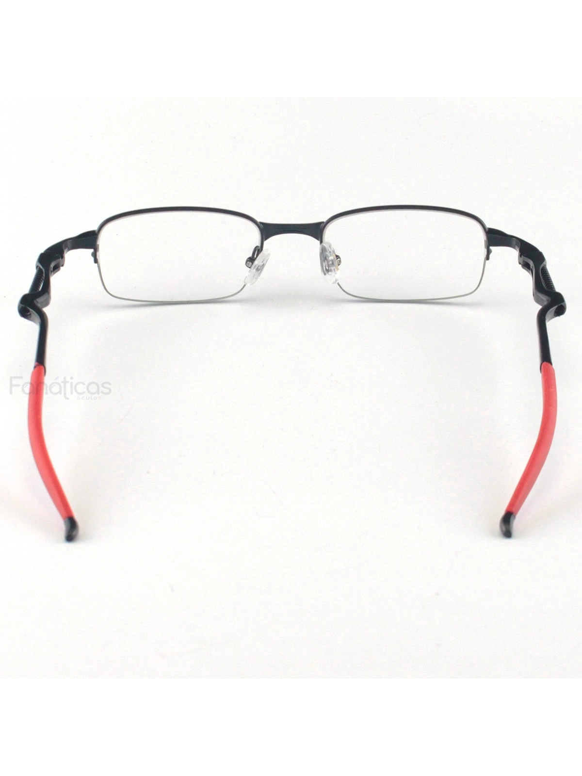 Armação de Óculos Retangular Coilover Molinha OX5043 Preto e Vermelho