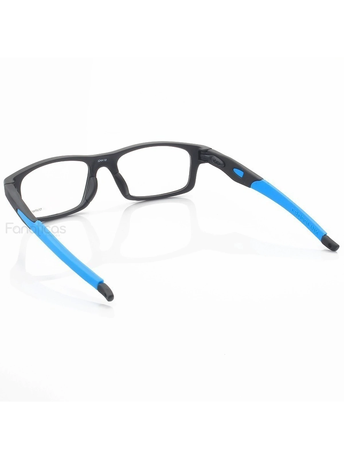 Armação de Óculos Retangular Crosslink OX8037 Preto e Azul