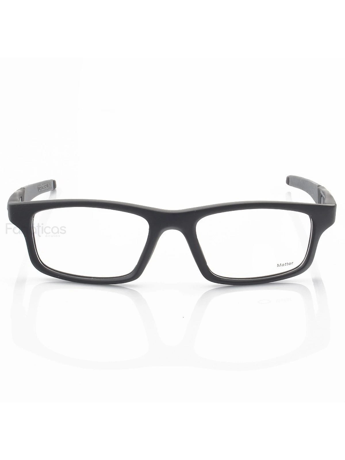 Armação de Óculos Retangular Crosslink OX8037 Preto e Cinza
