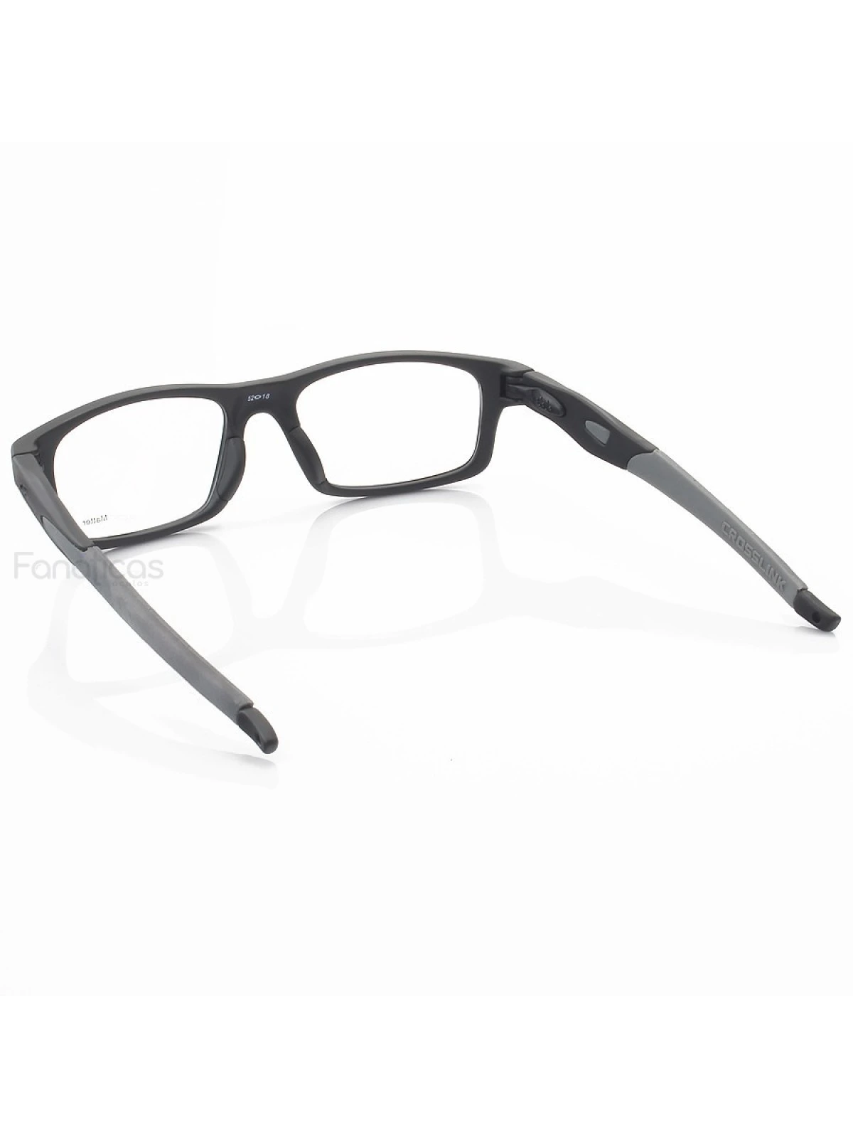 Armação de Óculos Retangular Crosslink OX8037 Preto e Cinza