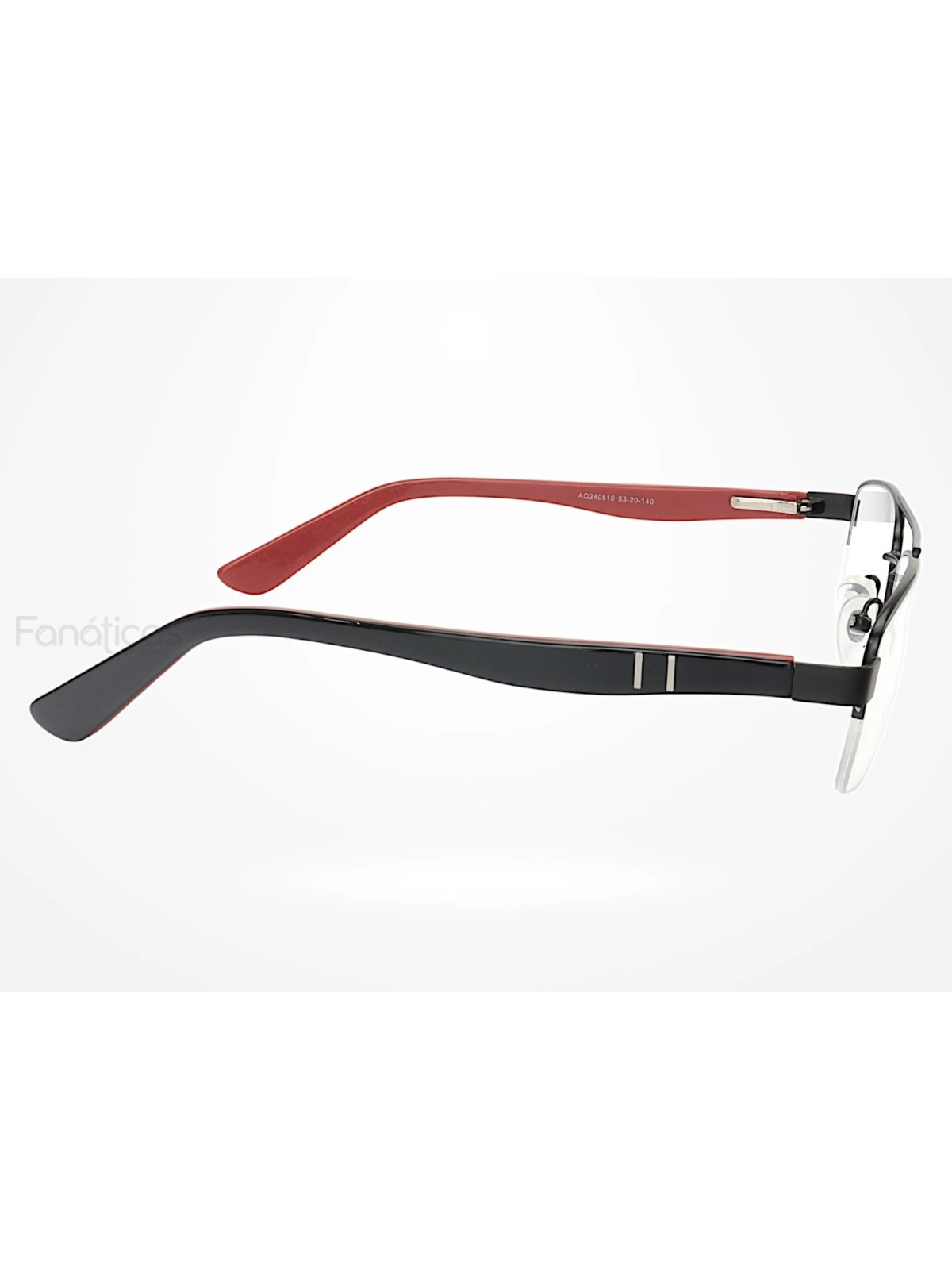 Armação de Óculos AQ240510 Retangular Preto e Vermelho