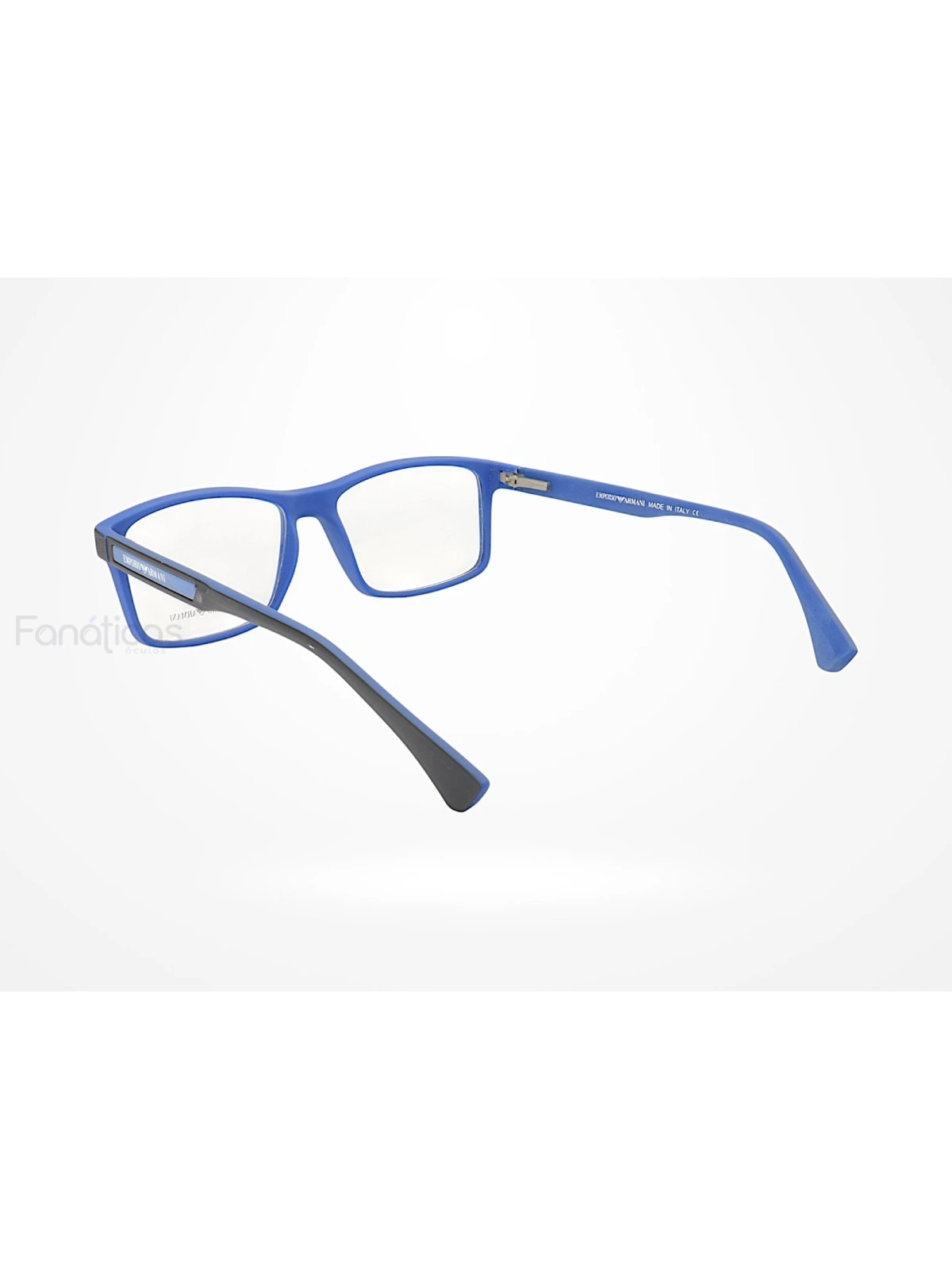 Armação de Óculos Retangular EA3038 Preto e Azul