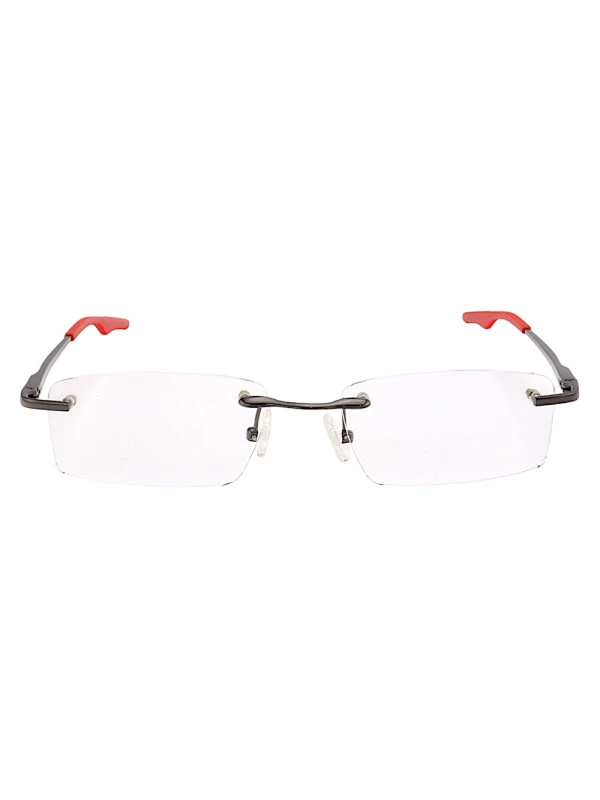 Armação de Óculos Retangular Flutuante Sem Aro Wingback Grafite Red