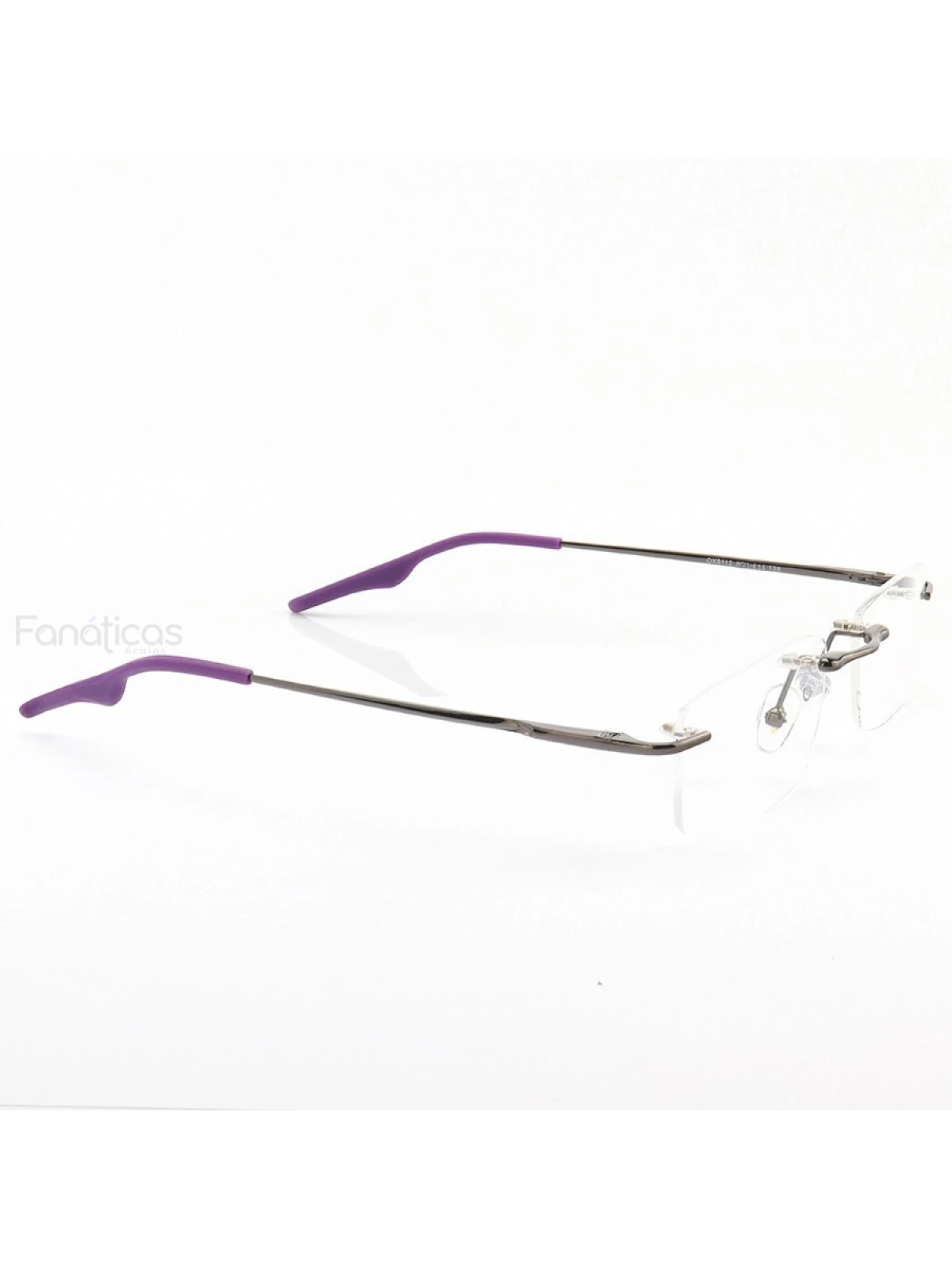 Armação de Óculos Retangular Flutuante Sem Aro Wingback Roxo