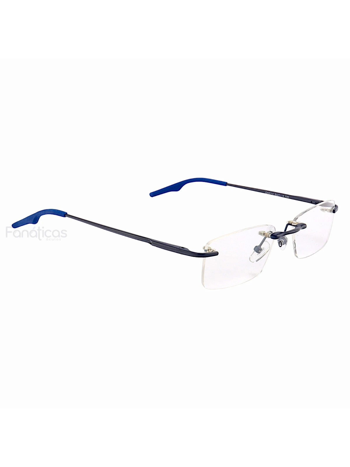 Armação de Óculos Retangular Flutuante Sem Aro Wingback Todo Azul
