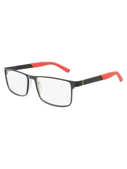 Armação de Óculos AQ240701 Retangular Preto e Vermelho