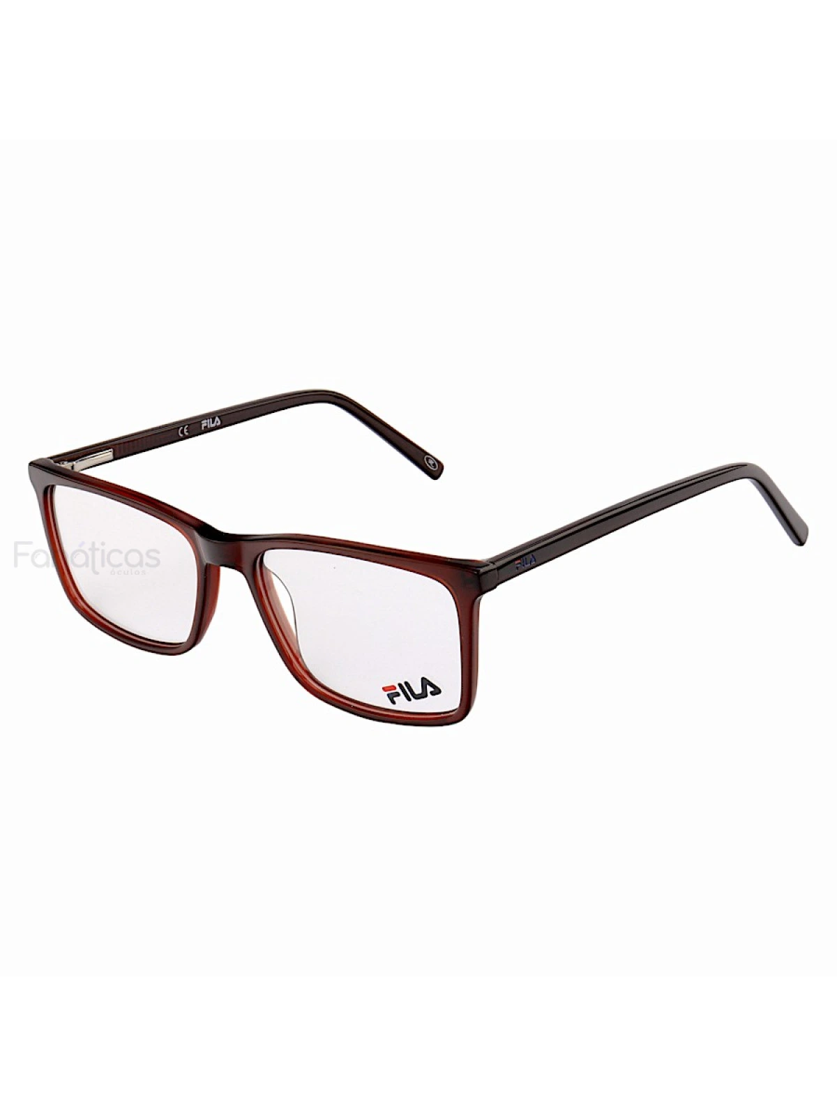 Armação de Óculos Retangular Masculina FL7062 Marrom