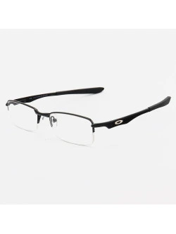 Armação de Óculos Retangular Meio Aro Brushed OX5040 Preto
