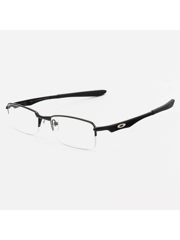 Armação de Óculos Retangular Meio Aro Brushed OX5040 Preto