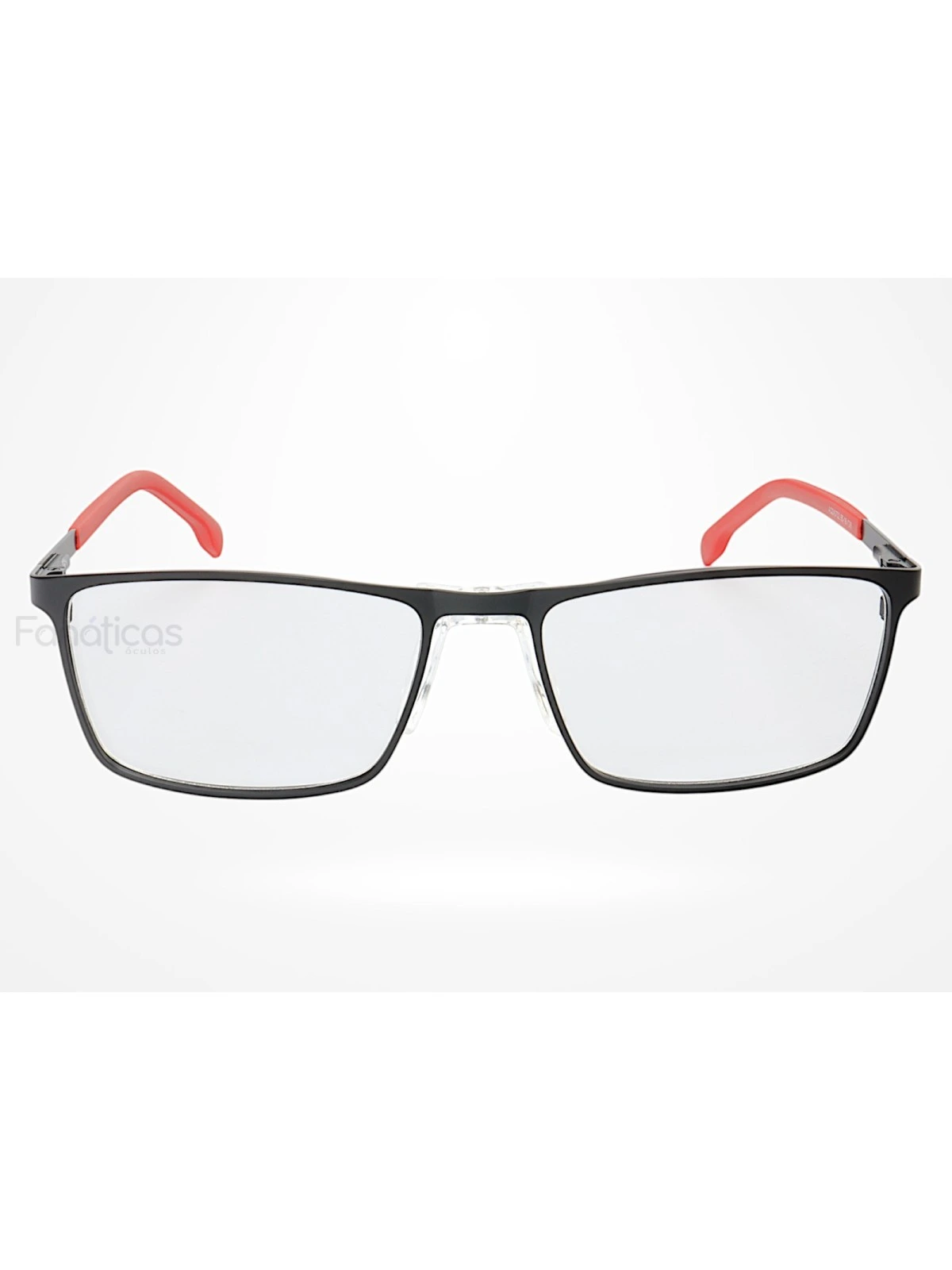 Armação de Óculos AQ240702 Retangular Preto e Vermelho