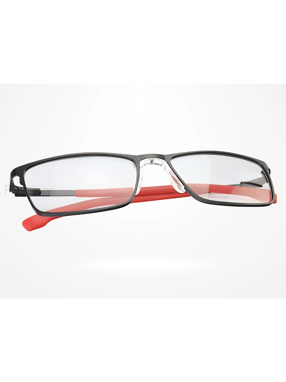 Armação de Óculos AQ240702 Retangular Preto e Vermelho