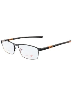Armação de Óculos Retangular NB06129 Preto e Laranja