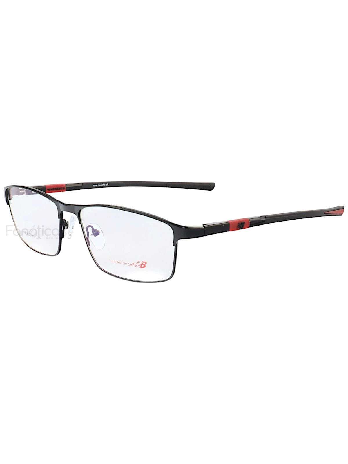 Armação de Óculos Retangular NB06129 Preto e Vermelho