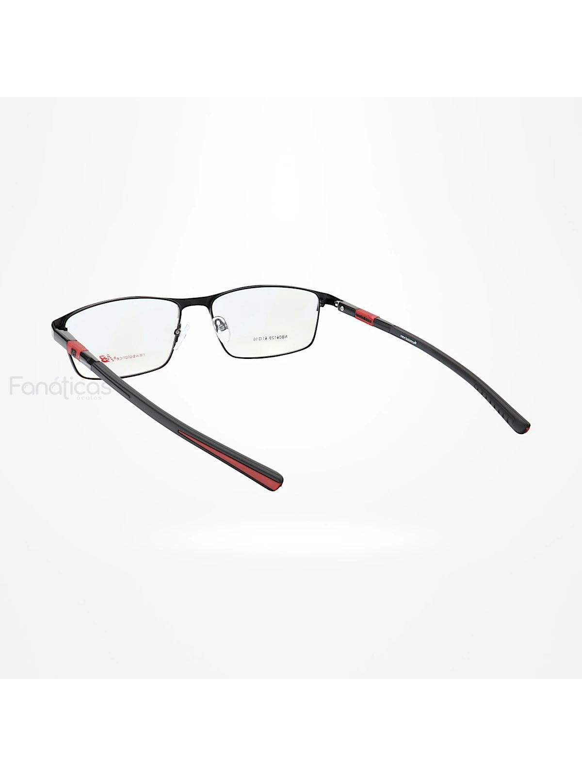 Armação de Óculos Retangular NB06129 Preto e Vermelho