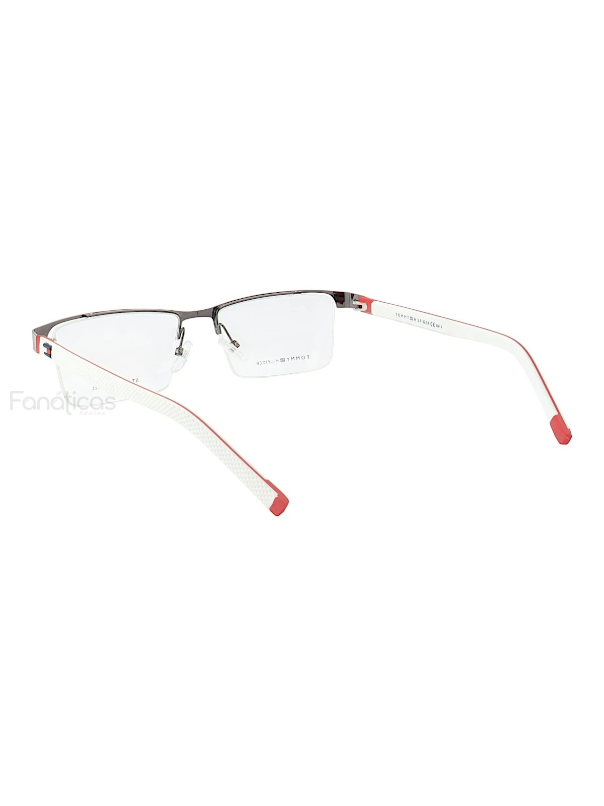 Armação de Óculos Retangular Nylon TH1717 Grafite e Branco
