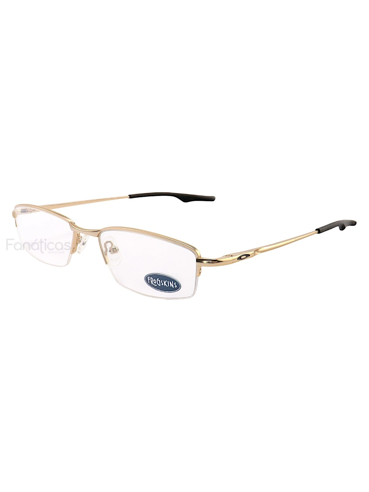 Armação de Óculos Retangular Nylon Wingback Dourado Masculino