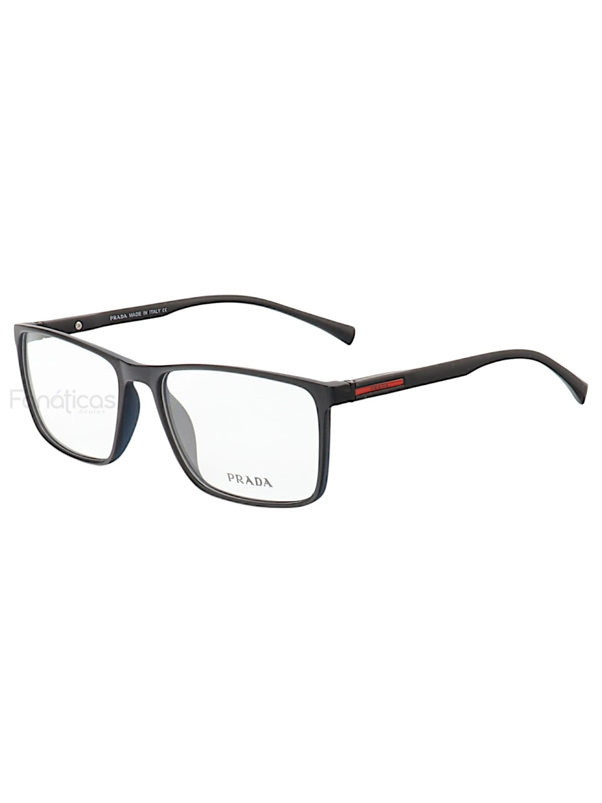 Armação de Óculos Retangular P5150 Preto e Azul