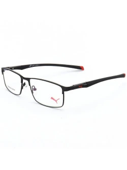 Armação de Óculos Retangular Puma PM15365 C1-1 Preto e Vermelho