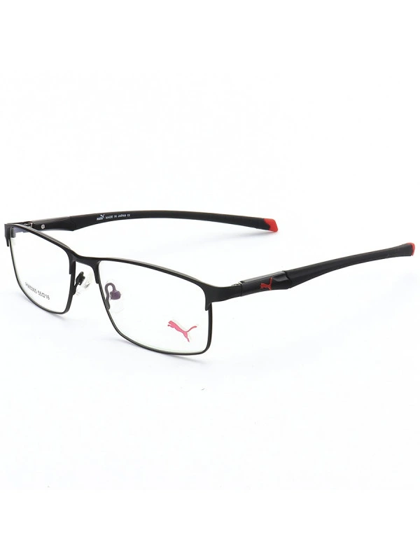 Armação de Óculos Retangular Puma PM15365 C1-1 Preto e Vermelho