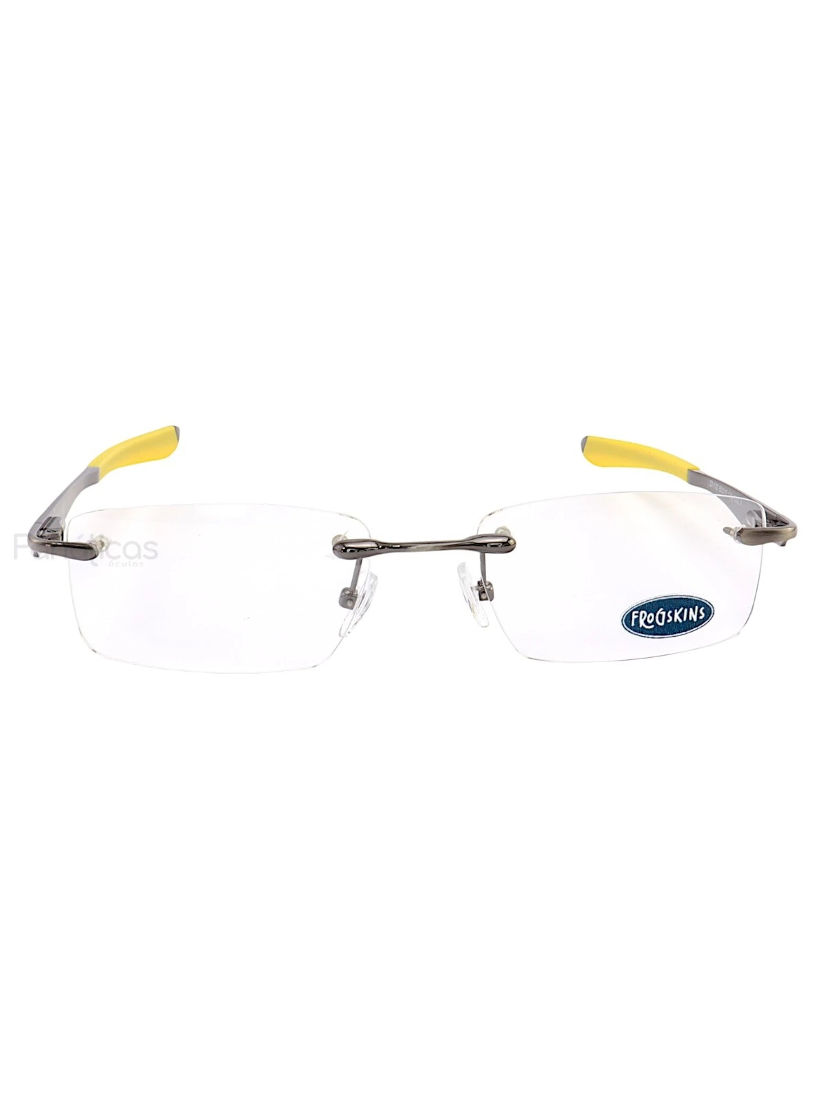 Armação Óculos Retangular Balgriff Wingfold Grafite Amarelo Masculina