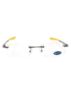Armação Óculos Retangular Balgriff Wingfold Grafite Amarelo Masculina