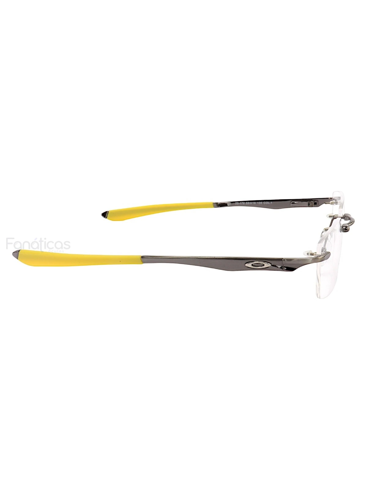 Armação Óculos Retangular Balgriff Wingfold Grafite Amarelo Masculina