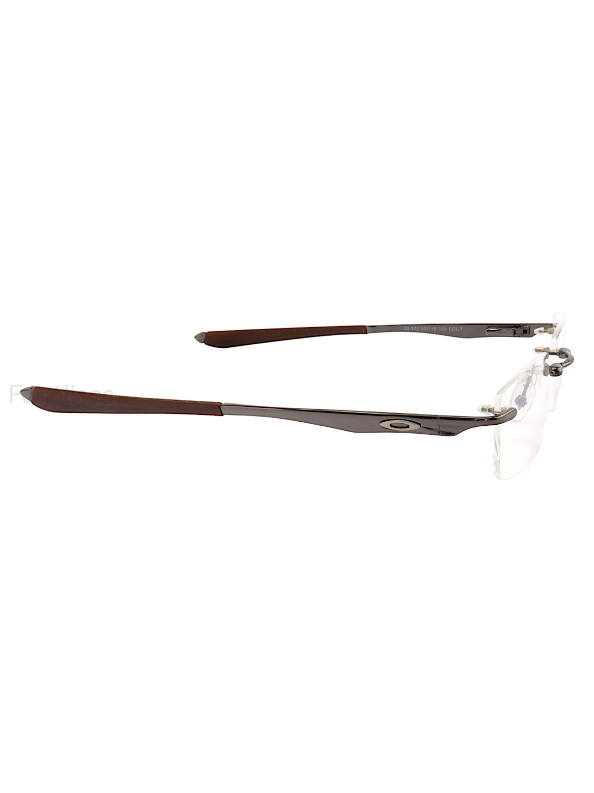 Armação Óculos Retangular Balgriff Wingfold Grafite Marrom Masculina
