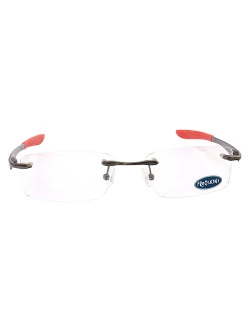 Armação Óculos Retangular Balgriff Wingfold Grafite Vermelho Masculina