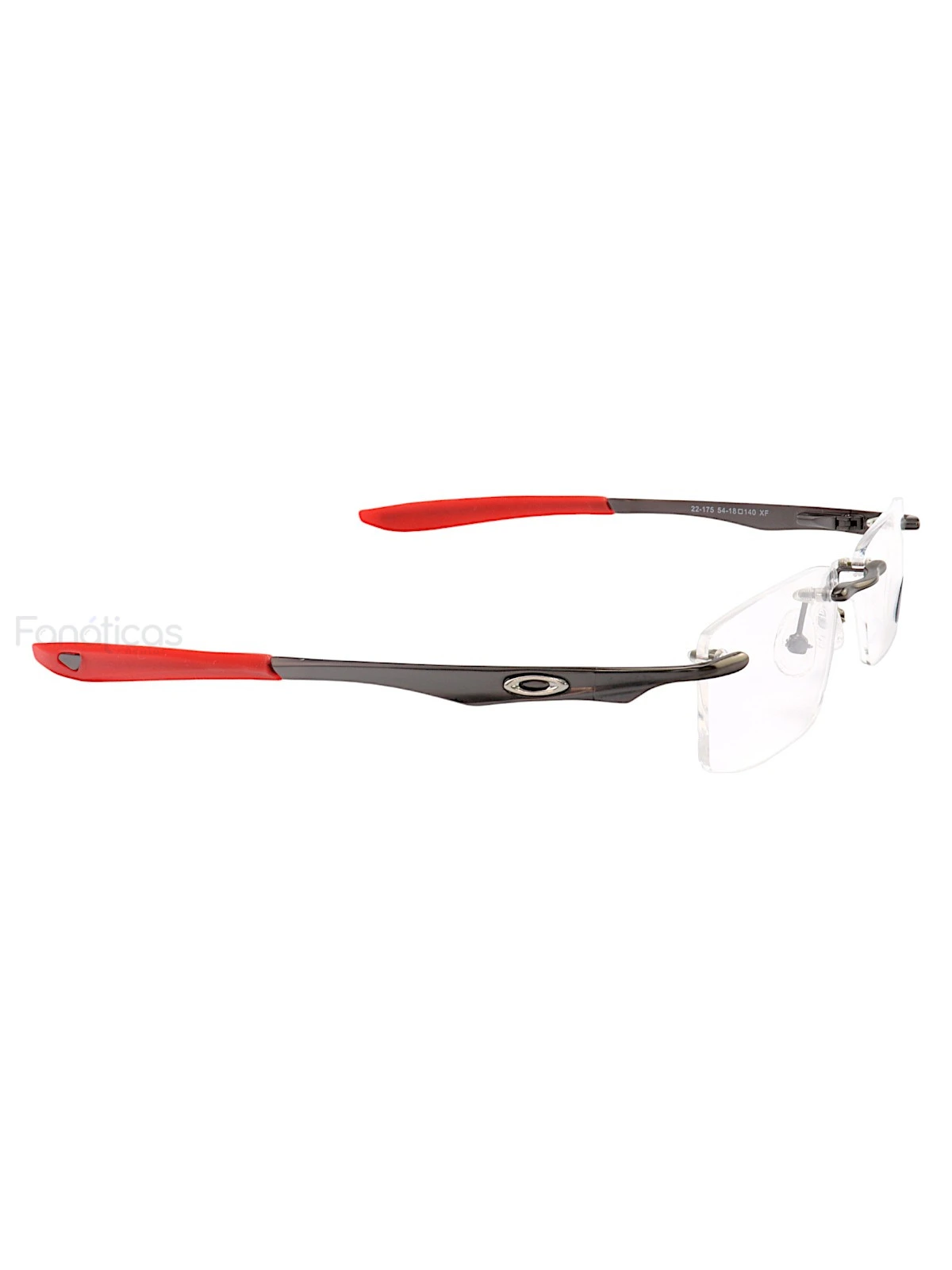 Armação Óculos Retangular Balgriff Wingfold Grafite Vermelho Masculina