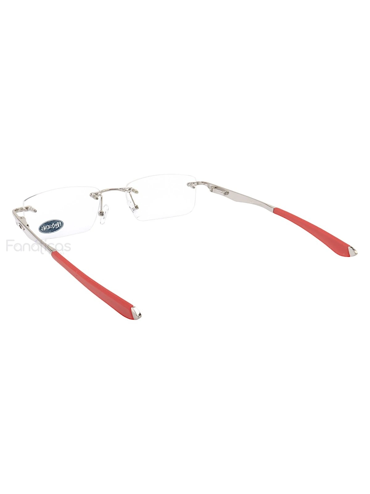 Armação Óculos Retangular Balgriff Wingfold Prata Vermelho Masculina