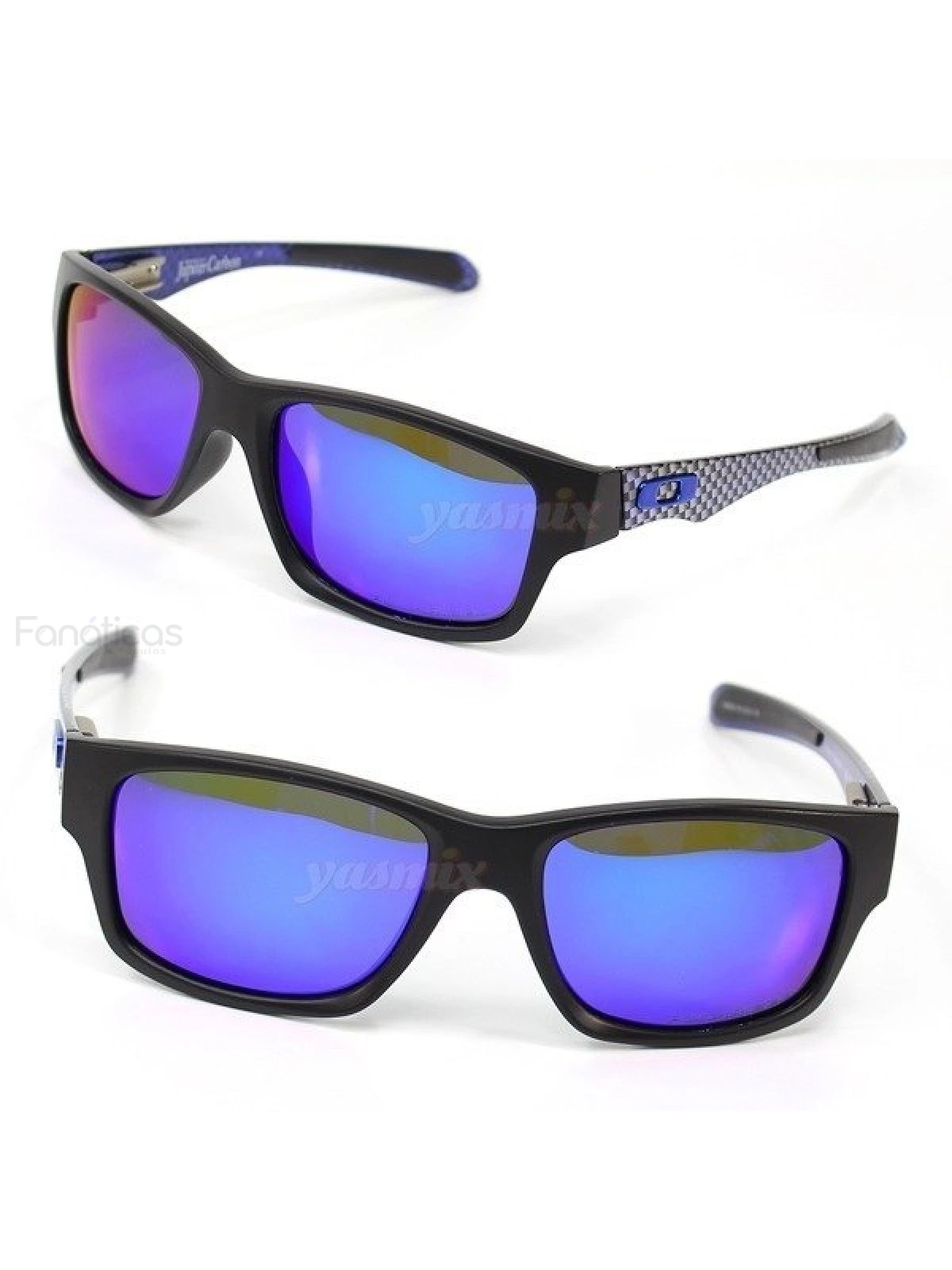 Óculos  Jupiter Carbon Iridium Preto e Azul com Lente Azul Espelhada